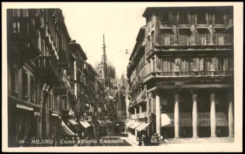 Cartolina Mailand Milano Corso Vittorio Emanuele - Fotokarte 1934