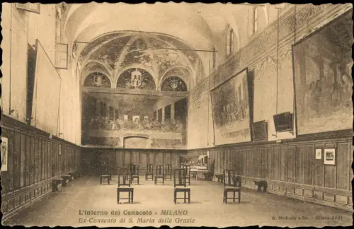Mailand Milano L'interno del Cenacolo Ex-Convento di S. Maria delle Grazie 1928