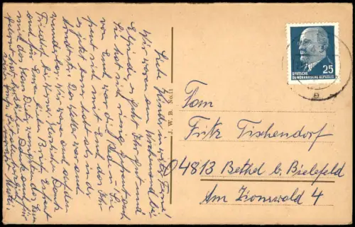 Ansichtskarte Bonn Rhein Dampfer passiert Rheinbrücke 1971/1920