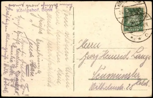 Bonn Rhein Dampfer Schiff a.d. Rheinbrücke und Rheinanlagen 1926