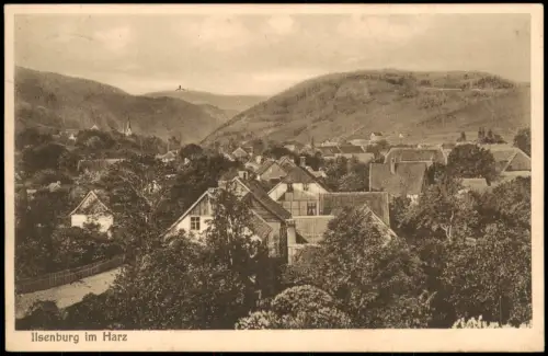 Ansichtskarte Ilsenburg (Harz) Stadtteilansicht, Ort im Harz 1929