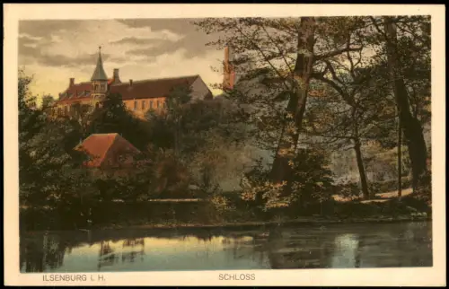 Ansichtskarte Ilsenburg (Harz) Partie am Schloss 1910