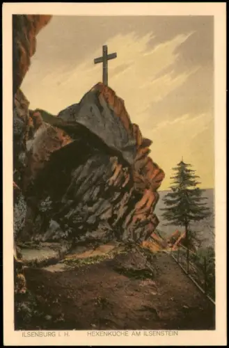 Ansichtskarte Ilsenburg (Harz) Umland-Ansichn HEXENKÜCHE AM ILSENSTEIN 1910