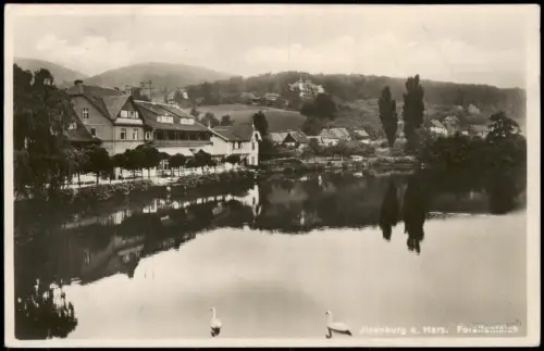 Ansichtskarte Ilsenburg (Harz) Harz. Forellenteich und Restaurant 1934