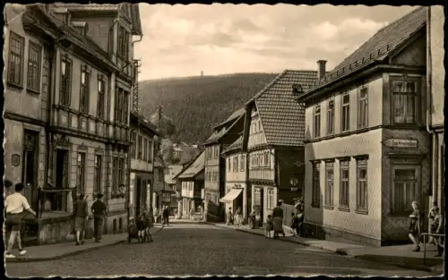 Ansichtskarte Ruhla Häuser Partie Untere Lindenstraße zur DDR-Zeit 1958