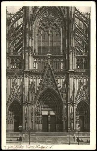 Ansichtskarte Köln Kölner Dom Südportal 1926