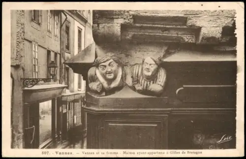 Vannes et sa femme Maison ayant appartenu à Gilles de Bretagne 1928