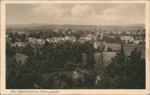 Postcard Bad Oppelsdorf Opolno Zdrój von Osten gesehen 1930