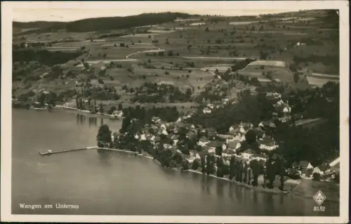 Ansichtskarte Wangen-Öhningen Luftbild 1937  Landpoststempel