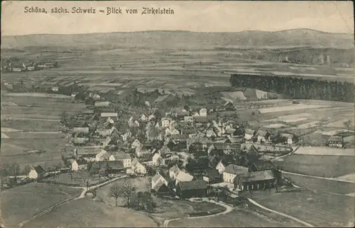 Schöna-Reinhardtsdorf-Schöna Schweiz Blick vom Zirkelstein 1917
