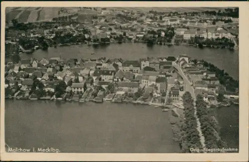 Ansichtskarte Malchow (Mecklenburg) Luftbild Fliegeraufnahme 1937
