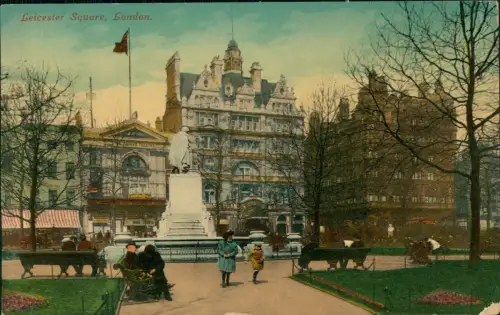 Postcard London Leicester Square 1912