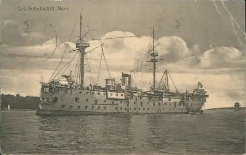Art.-Schulschiff Mars Schiffe Schifffahrt Kriegsschiffe Marine 1916