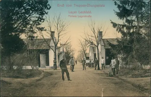 Lagerlechfeld-Graben Mittlere Lagerstraße. Truppenübungsplatz 1913