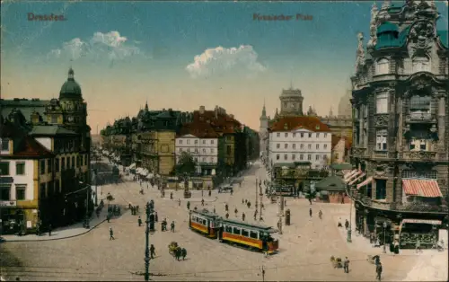 Innere Altstadt-Dresden Pirnaischer Platz - Straßenblick 