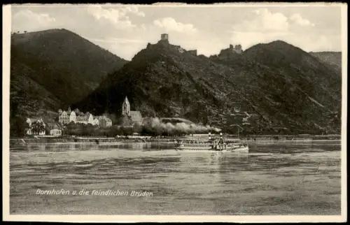 Bornhofen-Kamp-Bornhofen die feindlichen Brüder, Rheindampfer 1932