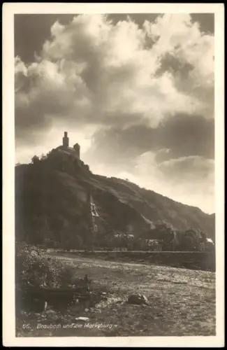Ansichtskarte Braubach Partie an der Marksburg - Fotokarte 1930