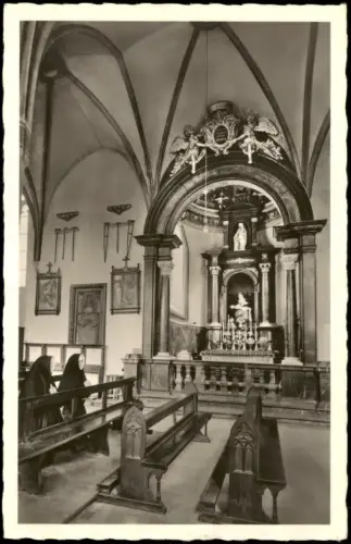Bornhofen-Kamp-Bornhofen Wallfahrtskirche Blick auf den Gnadenaltar 1962
