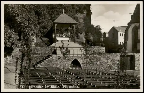 Ansichtskarte Bornhofen-Kamp-Bornhofen Rhein. Pilgerplatz - Fotokarte 1930
