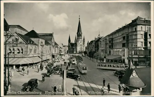 Charlottenburg-Berlin Hardenbergstrasse Straßenbahn Kabarett 1934