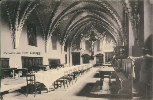 Postcard Ossek Osek nad Bečvou Refectorium, Stift 1907