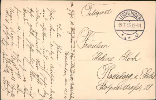 Ansichtskarte Leichlingen Gruss aus Roderbirken 1915