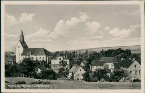Ansichtskarte Mochau-Döbeln Stadtpartie 1954