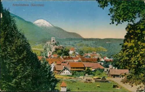 Ansichtskarte Arnoldstein Kärnten Weg zur Straße 1913