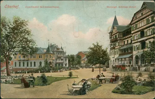 Ansichtskarte Oberhof (Thüringen) Conditorei Schweizerhaus, Hotel 1912