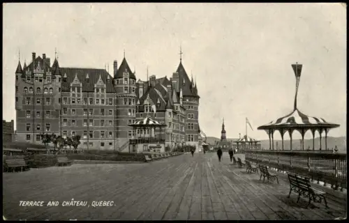 Postcard Québec Terrance and Chateau 1917