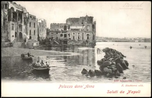 Cartolina Neapel Napoli Palazzo donn' Anna 1913