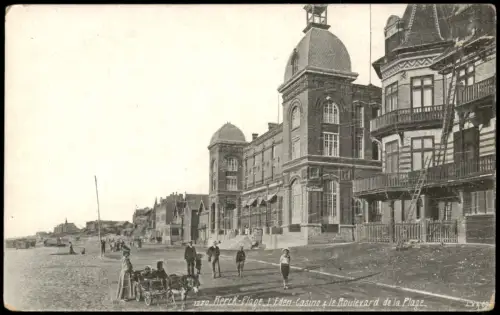 Postkaart Middelkerke Plage Eden-Casino & le Boulevard de la Plage. 1916