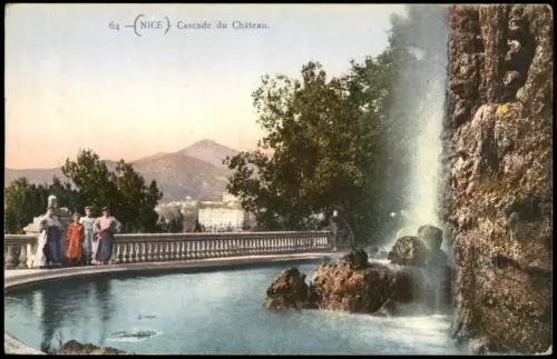 CPA Nizza Nice Cascade du Château. 1912
