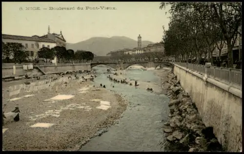 CPA Nizza Nice Boulevard du Pont-Vieux. 1909