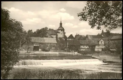 Gerstungen Stadtteilansicht zur DDR-Zeit Partie an der Werra 1957