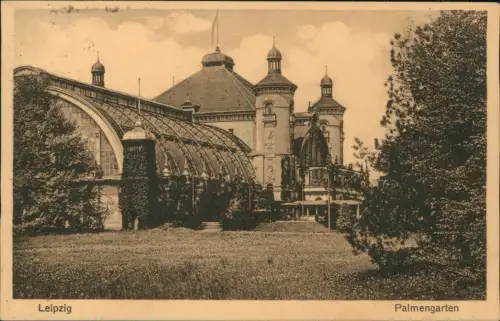 Ansichtskarte Leipzig Palmengarten - Seitenansicht 1932