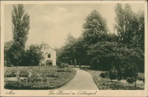 Ansichtskarte Moers Der Himmel im Schlosspark 1918