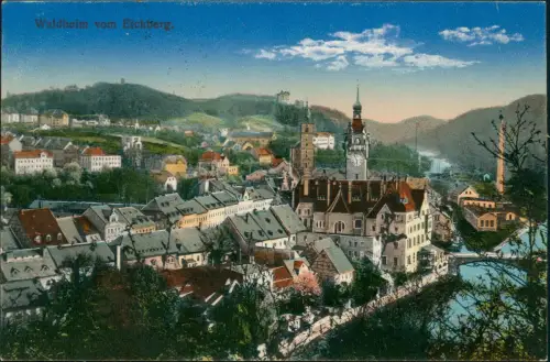 Ansichtskarte Waldheim (Sachsen) Blick vom Eichberg 1924