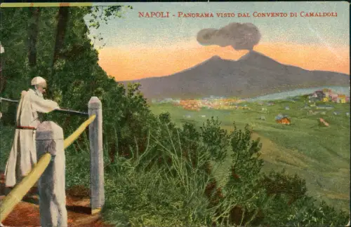 Cartolina Neapel Napoli Panorama visto dal Convento di Camaldoli 1913
