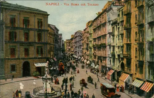Cartolina Neapel Napoli Via Roma Gia Toledo 1913