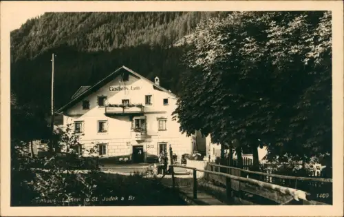 Ansichtskarte St. Jodok am Brenner Gasthaus Lamm 1930