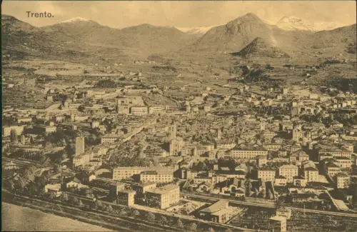 Cartolina Trient Trento Totale 1912