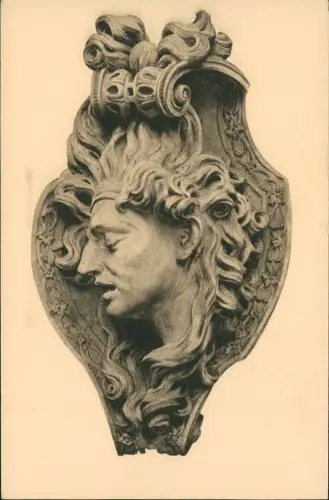 Ansichtskarte Berlin Zeughaus Maske eines sterbenden Kriegers 1918