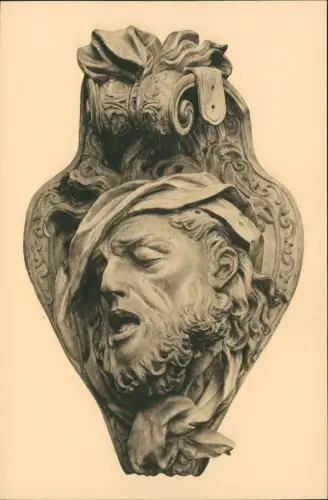 Ansichtskarte Berlin Zeughaus Maske eines sterbenden Kriegers Lichthof 2 1918