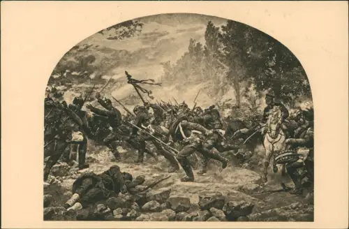 Ansichtskarte Berlin Zeughaus Gemälde Sturm auf St. Privat 1870 1918