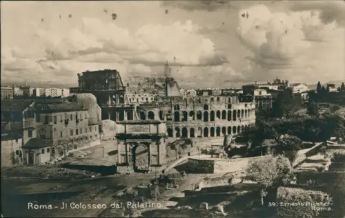 Cartolina Rom Roma II Colosseo dal Palatino - Fotokarte 1929