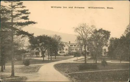 Postcard Williamstown Massachusetts Williams Inn and Annexes 1929