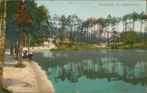 Ansichtskarte Grunewald-Berlin Am Hundekehlensee. 1911
