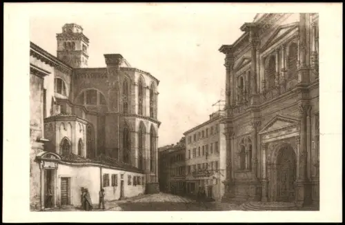 Venedig Venezia Scuola di S. Rocco Stadtteilansicht (anno 1850) 1920