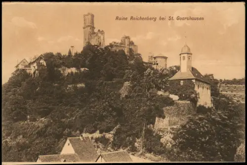 Ansichtskarte St. Goarshausen Ruine Reichenberg 1916